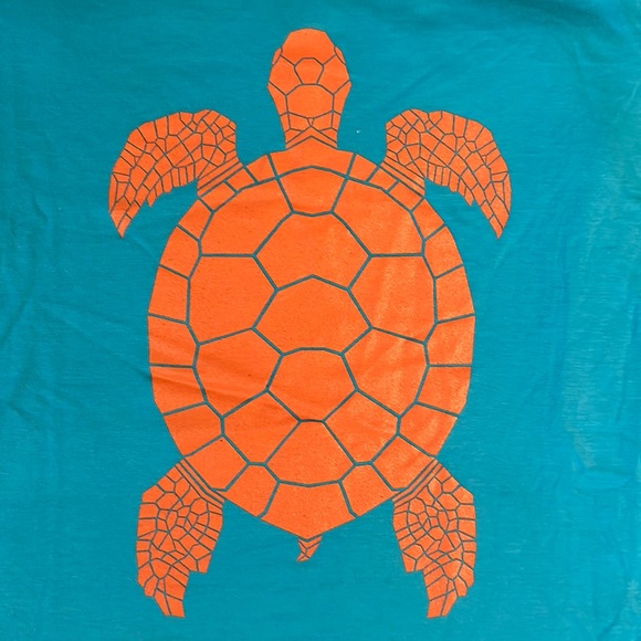 Haley and the Hound Amelia T-Shirt Dress - Turtle - blue and orange - XS NEW - Picture 2 of 7